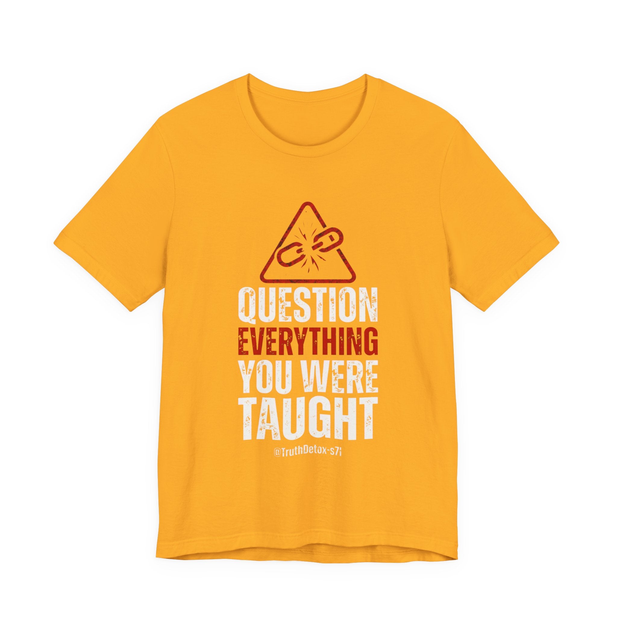 Question Everything You Were Taught T-Shirt — Critical Thinking Tee