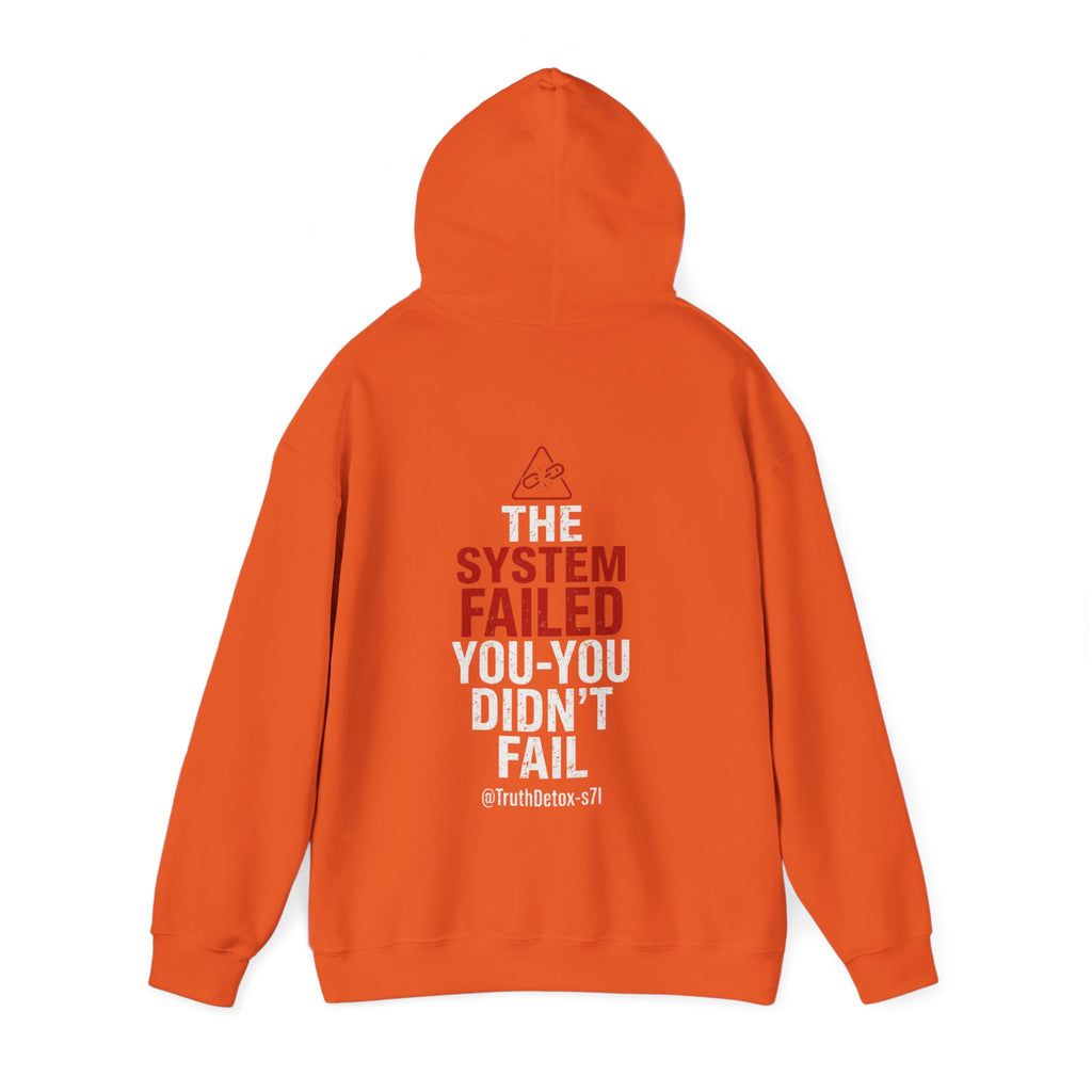 Hoodie — "The System Failed, You Didn’t Fail" Graphic Hoodie