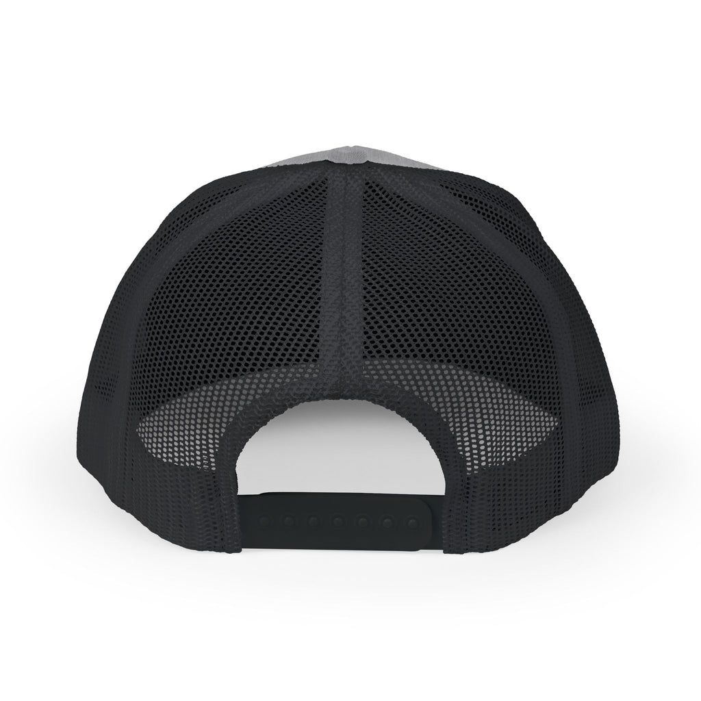 It's NOT Your Fault Trucker Cap — White Mesh Snapback with Reassuring Text