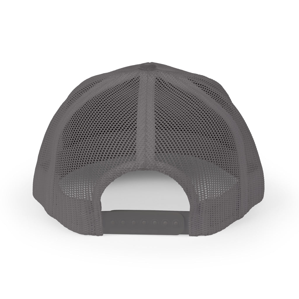 It's NOT Your Fault Trucker Cap — White Mesh Snapback with Reassuring Text