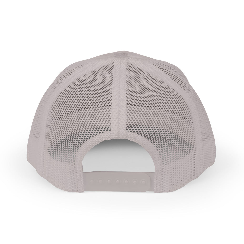 It's NOT Your Fault Trucker Cap — White Mesh Snapback with Reassuring Text