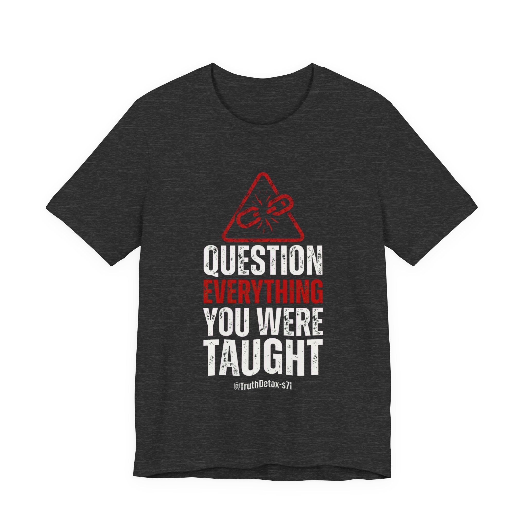 Question Everything You Were Taught T-Shirt — Critical Thinking Tee
