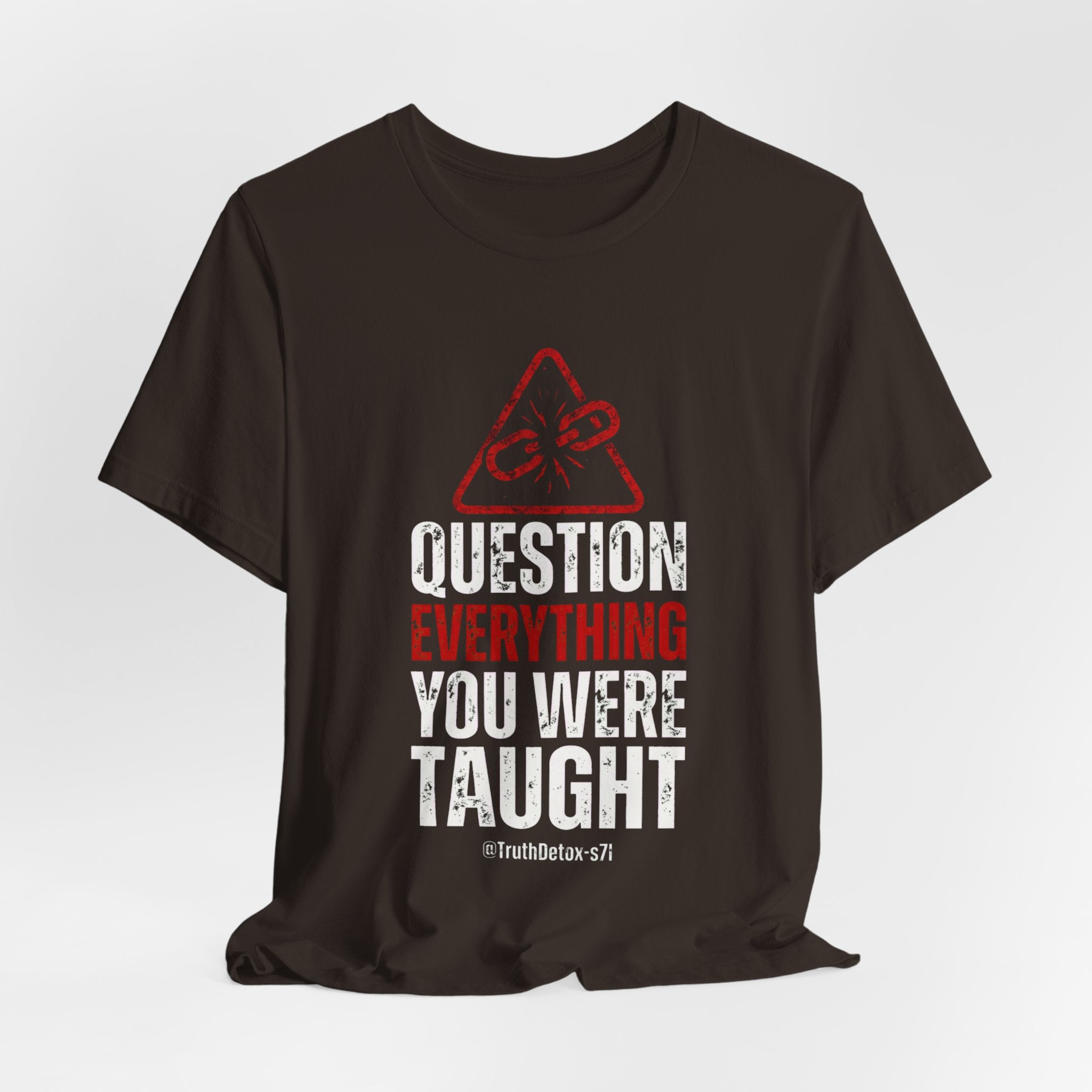 Question Everything You Were Taught T-Shirt — Critical Thinking Tee