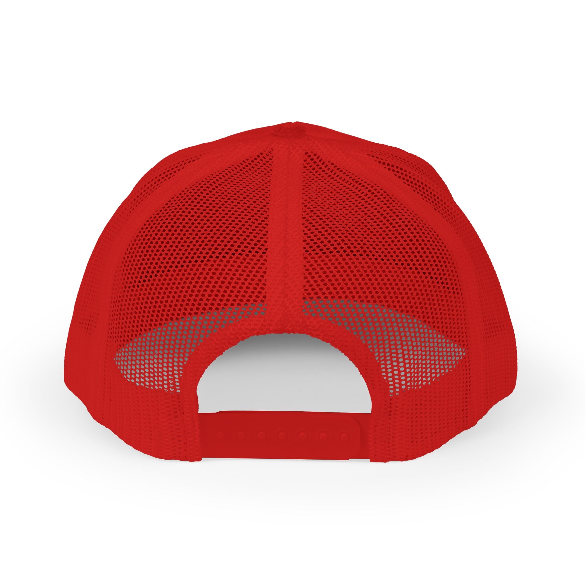 It's NOT Your Fault Trucker Cap — White Mesh Snapback with Reassuring Text