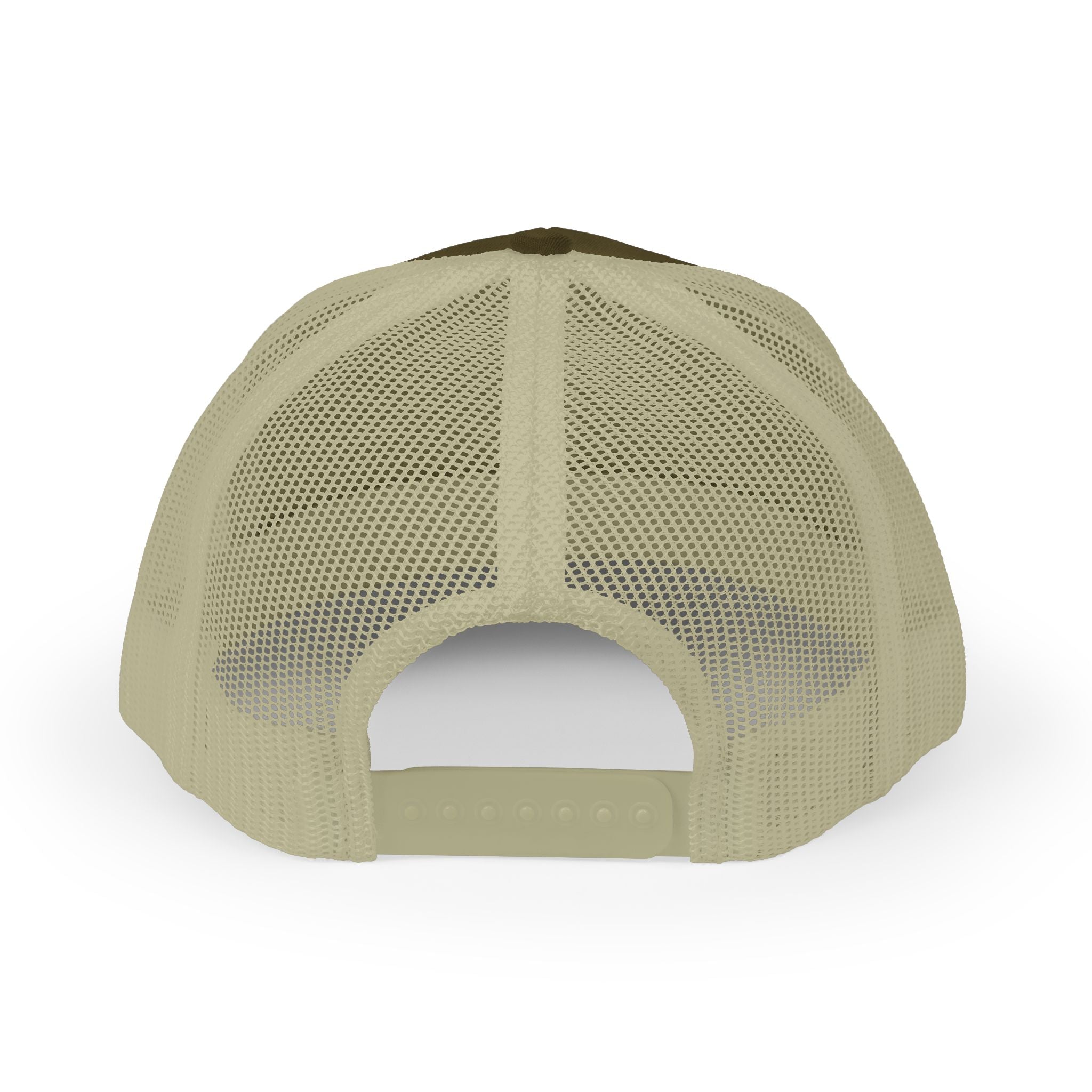 It's NOT Your Fault Trucker Cap — White Mesh Snapback with Reassuring Text