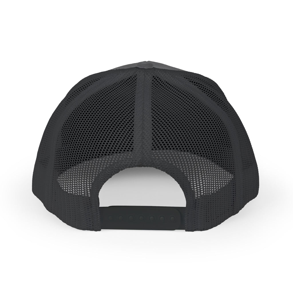 It's NOT Your Fault Trucker Cap — White Mesh Snapback with Reassuring Text