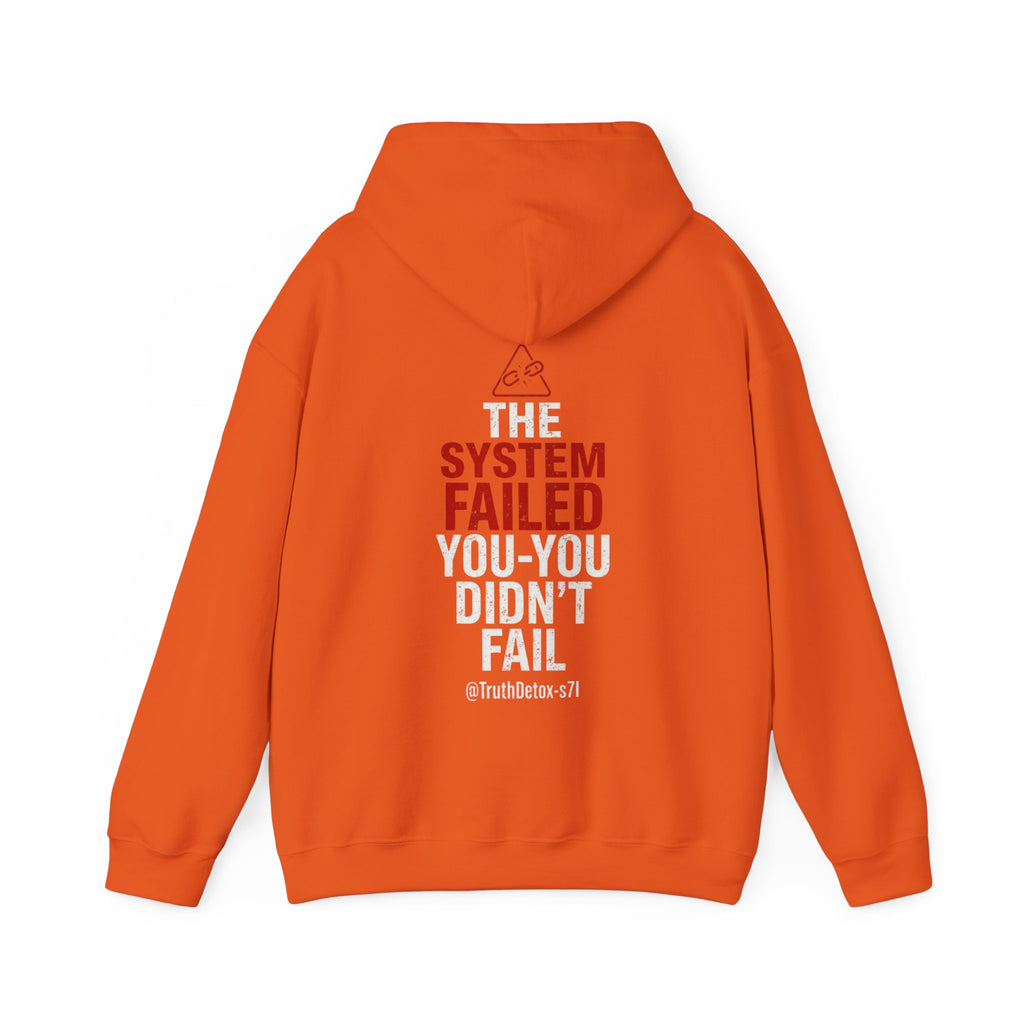 Hoodie — "The System Failed, You Didn’t Fail" Graphic Hoodie